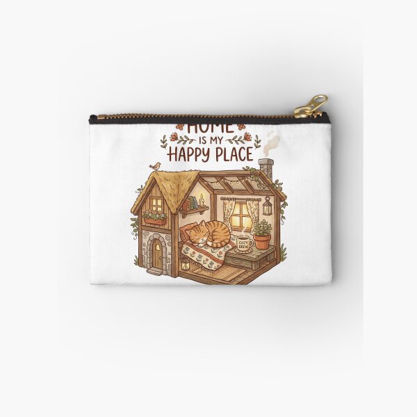 Item preview, Home Is My Happy Place Cozy Cat Introvert Design designed and sold by meghnad.
