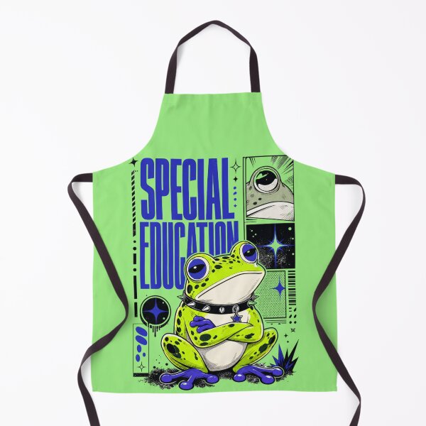Item preview, Special Education Frog Graphic Poster T-Shirt | Funny SPED Teacher Toad Inclusion Educator Back to School Appreciation Gift Violet Green Comic Art designed and sold by illeN-Art-World.