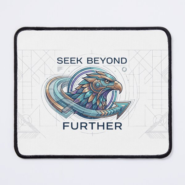 Item preview, Cyber Falcon Vector Emblem SEEK BEYOND FURTHER Graphic Design designed and sold by lovepower.