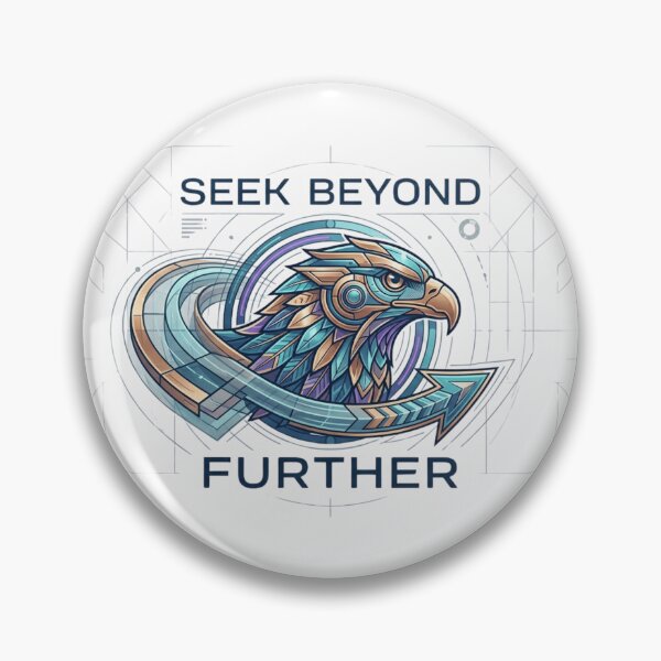 Item preview, Cyber Falcon Vector Emblem SEEK BEYOND FURTHER Graphic Design designed and sold by lovepower.