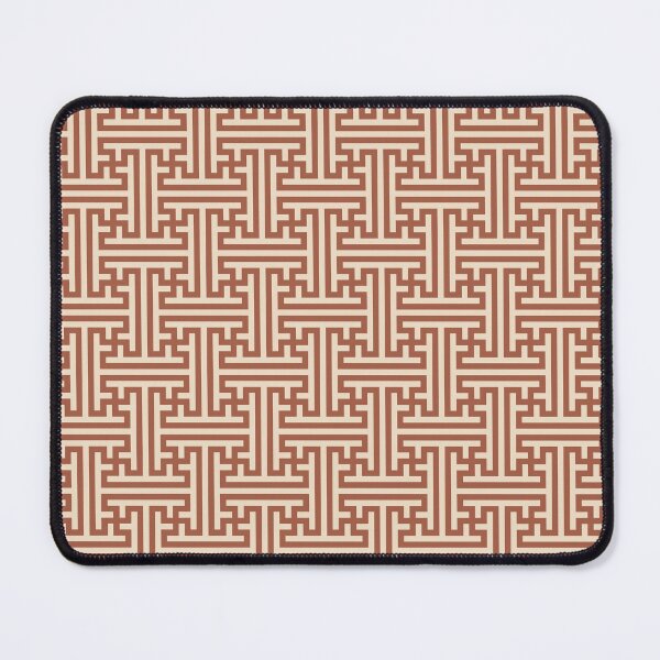 Item preview, Terracotta Sayagata Japanese Meander Pattern designed and sold by babyandbunny.