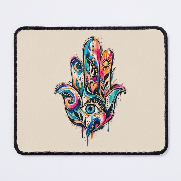 Item preview, Colorful Hamsa Hand with Eye designed and sold by OMdesign10.