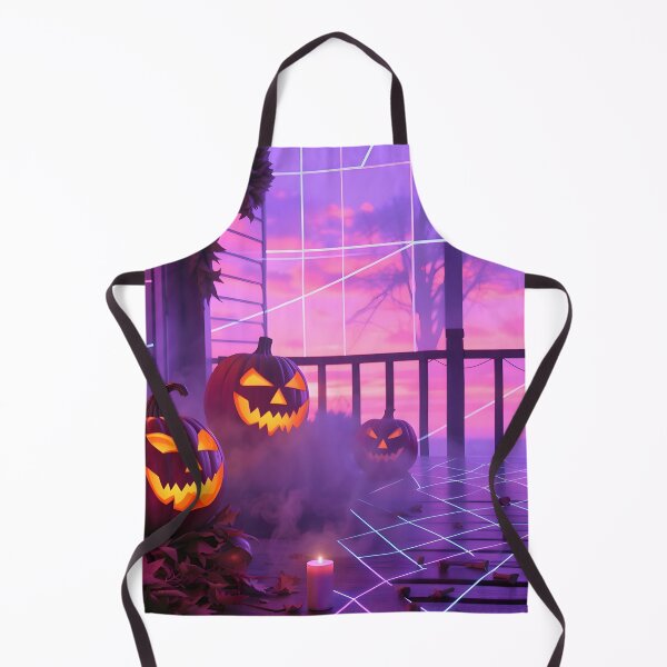 Item preview, Halloween Synthwave Porch: Neon Pumpkins designed and sold by Daniela`s shop.