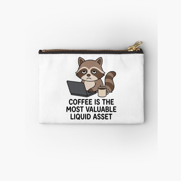 Item preview, Coffee Is The Most Valuable Liquid Asset Funny Accountant Raccoon Finance Humor Quote designed and sold by raedattia.