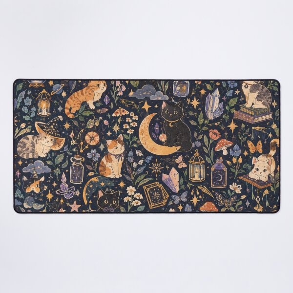 Item preview, Mystic Night Cats Magical Pattern designed and sold by Iampoji.