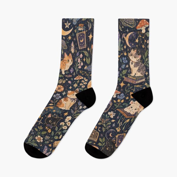 Item preview, Mystic Night Cats Magical Pattern designed and sold by Iampoji.