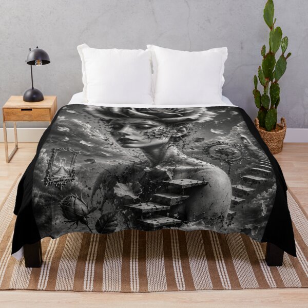 Item preview, Surreal black and white rose — strange dream designed and sold by Axokris.