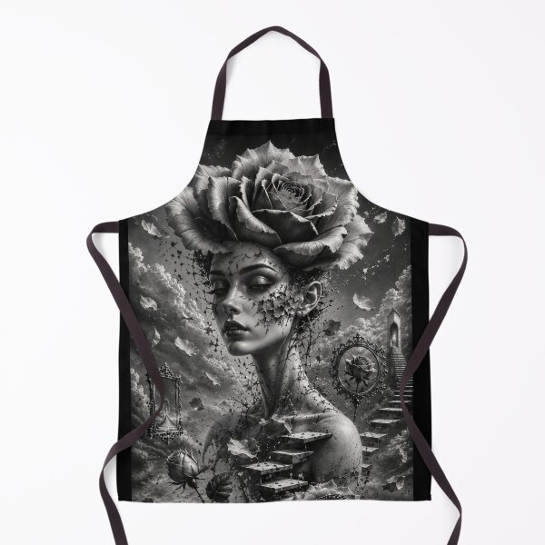 Item preview, Surreal black and white rose — strange dream designed and sold by Axokris.