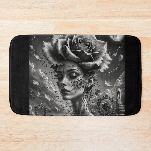Item preview, Surreal black and white rose — strange dream designed and sold by Axokris.