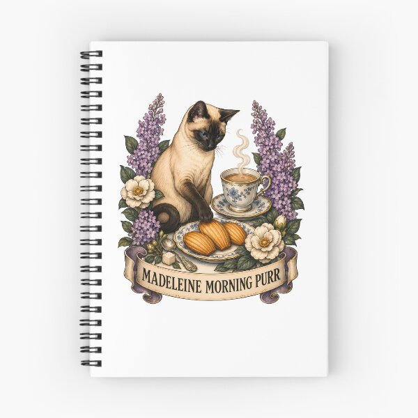 Item preview, Madeleine Morning Purr Siamese Cat Art designed and sold by Old's Cool Cat Studio.