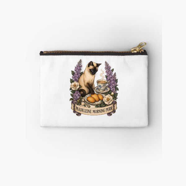 Item preview, Madeleine Morning Purr Siamese Cat Art designed and sold by Old's Cool Cat Studio.