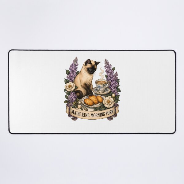 Item preview, Madeleine Morning Purr Siamese Cat Art designed and sold by Old's Cool Cat Studio.