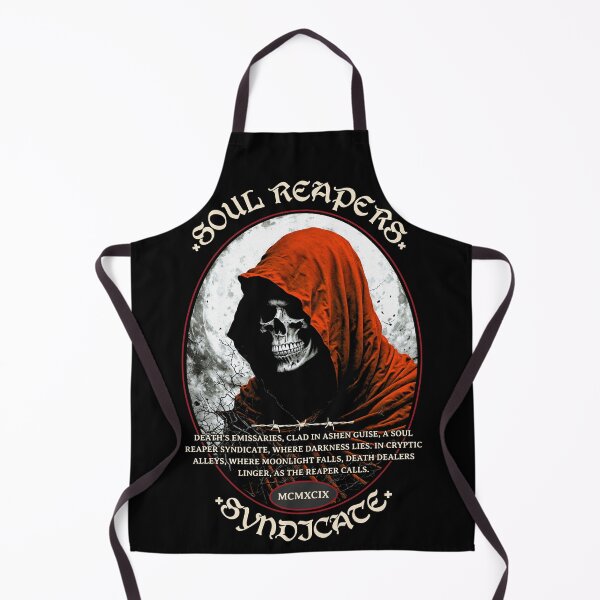 Item preview, Soul Reapers Syndicate T-Shirt | Hooded Skull Portrait Graphic Tee | Dark Gothic Vintage Shirt designed and sold by vec4u.