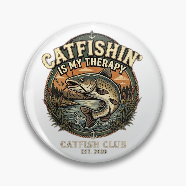 Item preview, Catfishin' Is My Therapy Funny Catfish Fishing T-Shirt designed and sold by The Fishing Outfit.