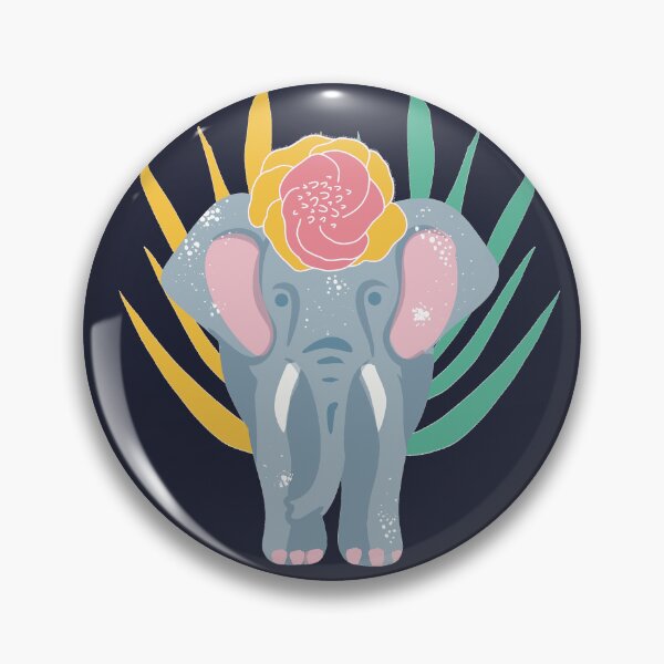 Item preview, Floral Elephant designed and sold by IvysCreativityHouse.