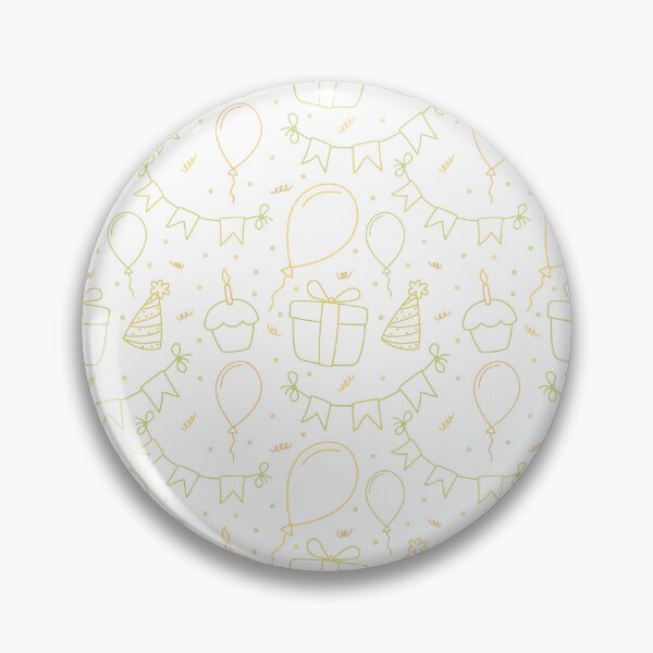 Item preview, Minimalist Line Art Birthday Party Pattern. Cute Festive Elements designed and sold by AnnaDesertArt.