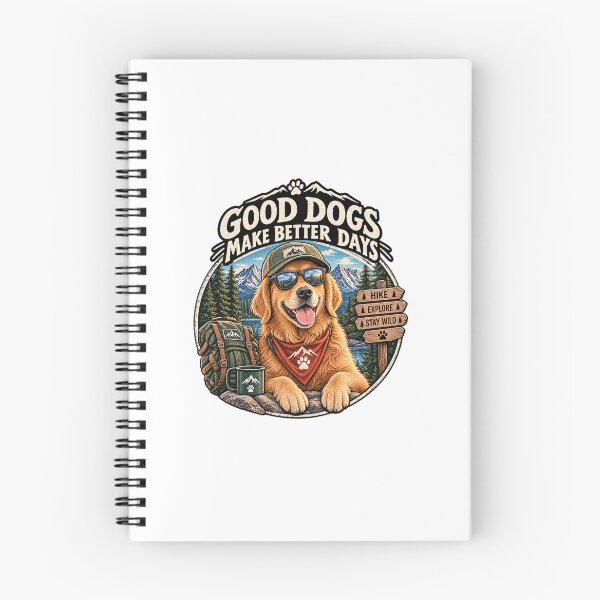 Item preview, Golden Retriever Hiking Adventure Vintage Dog Badge designed and sold by lovepower.