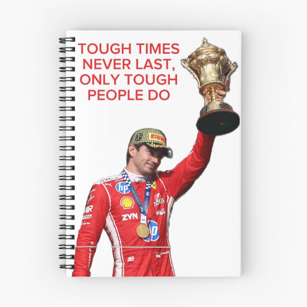Item preview, Charles Leclerc - Tough Times Quote designed and sold by F1Swiftie316.
