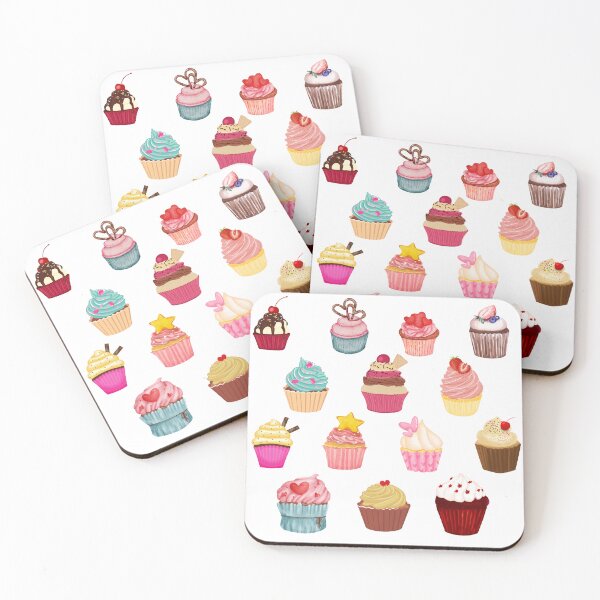 Item preview, Watercolor Cupcake Pattern Sweet Treats Design designed and sold by Anita Ohulo.
