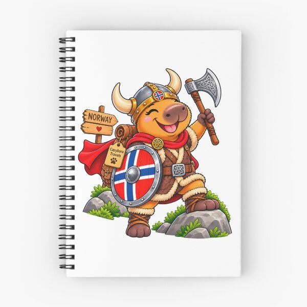 Item preview, Cute Viking Capybara in Norway – Nordic Adventure designed and sold by CapybaraTravels.