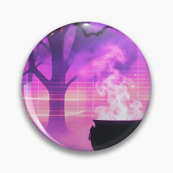 Item preview, Synthwave Witch & Cauldron: Purple Spooky Aesthetic designed and sold by Daniela`s shop.