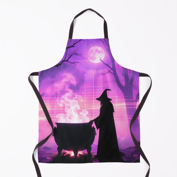 Item preview, Synthwave Witch & Cauldron: Purple Spooky Aesthetic designed and sold by Daniela`s shop.