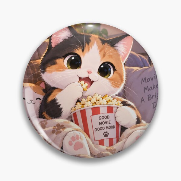 Item preview, Kitten & Movie designed and sold by BlackDotBunny.