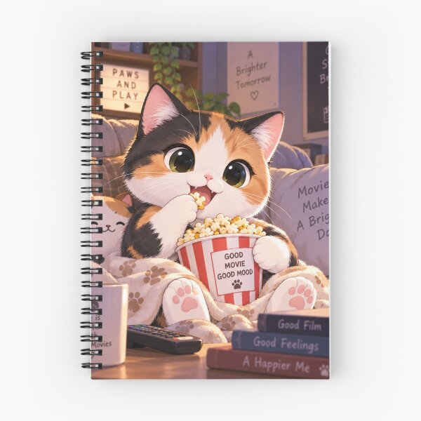 Item preview, Kitten & Movie designed and sold by BlackDotBunny.
