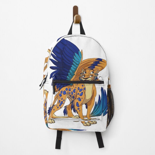 Item preview, Winged Cheetah Fantasy Creature – Blue and Orange Mythical Cat Illustration designed and sold by 4U---Store.