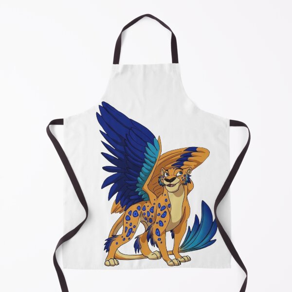 Item preview, Winged Cheetah Fantasy Creature – Blue and Orange Mythical Cat Illustration designed and sold by 4U---Store.