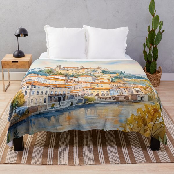 Item preview, Coimbra Watercolor Travel Print - Portugal designed and sold by POSTERIOCREW.