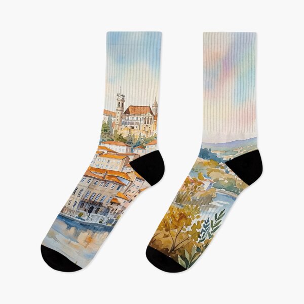 Item preview, Coimbra Watercolor Travel Print - Portugal designed and sold by POSTERIOCREW.