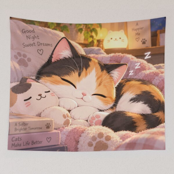 Item preview, Kitten & Sleeping designed and sold by BlackDotBunny.
