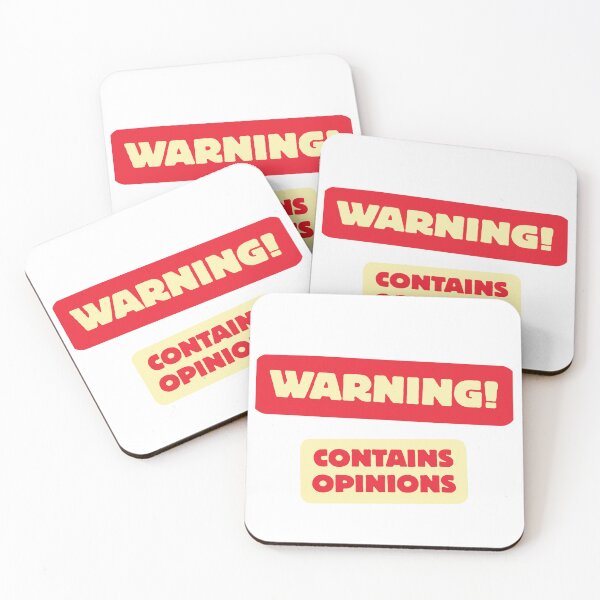 Item preview, Funny "WARNING!, Contains Opinions" designed and sold by Andykinoz.