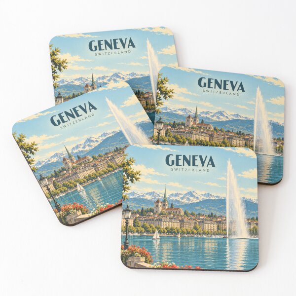 Item preview, Geneva Vintage Swiss Travel City Art designed and sold by MichaeIRellov.