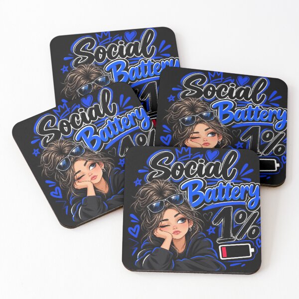 Item preview, Messy Bun Girl Social Battery 1 Percent Cute Introvert T-Shirt designed and sold by Shuvra Gain.