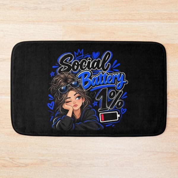 Item preview, Messy Bun Girl Social Battery 1 Percent Cute Introvert T-Shirt designed and sold by Shuvra Gain.