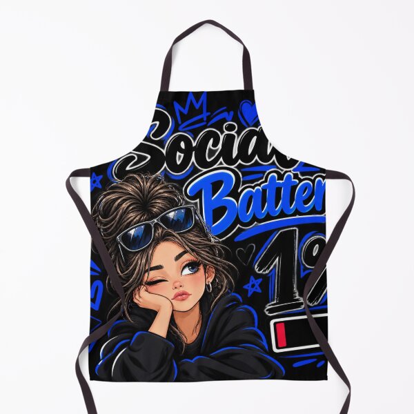Item preview, Messy Bun Girl Social Battery 1 Percent Cute Introvert T-Shirt designed and sold by Shuvra Gain.