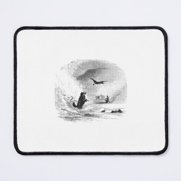 Item preview, Vintage Arctic Sled Dog and Bird Engraving designed and sold by Antique Science Press.