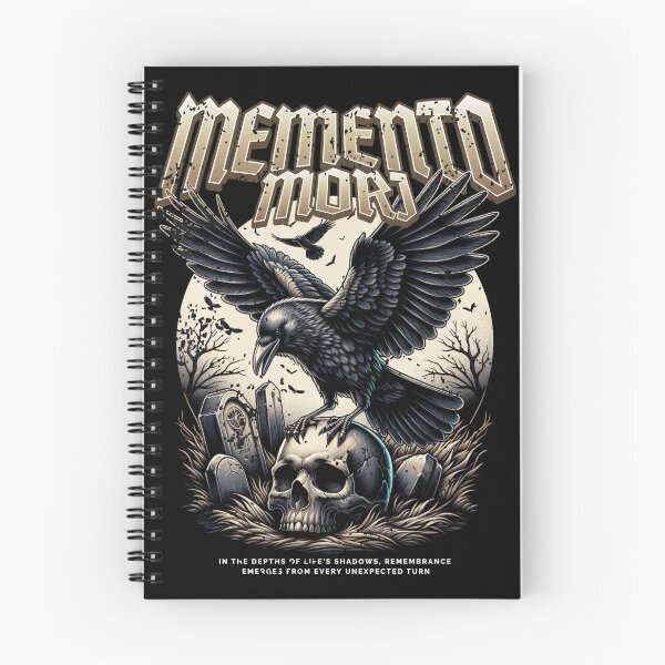 Item preview, Memento Mori Raven Skull T-Shirt | Gothic Graveyard Graphic Tee | Dark Crow Skull Streetwear Shirt designed and sold by vec4u.