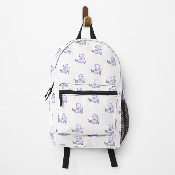 Item preview, Cute Gamer Cat with Ramen & Boba Tea designed and sold by Code&PlayCo..