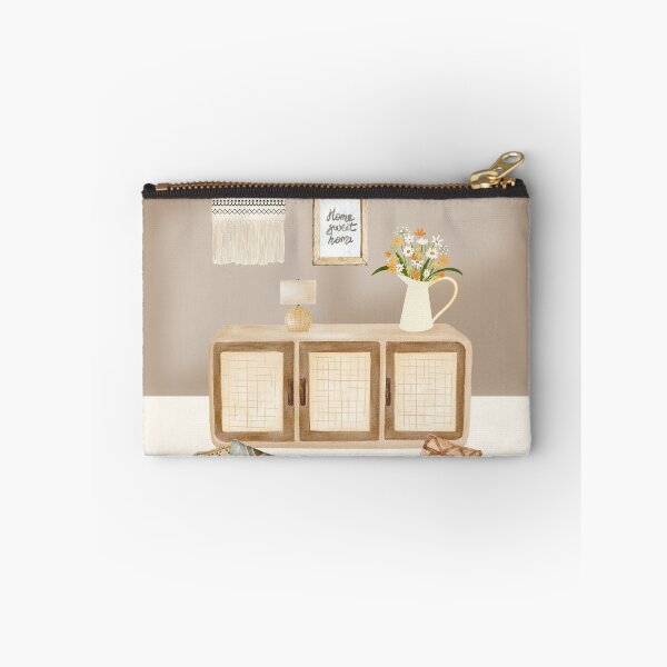 Item preview, Cozy Boho Entryway Interior with Rattan Cabinet and Macrame Art designed and sold by HBBS DESIGNS.