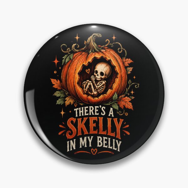 Item preview, There's a Skelly In My Belly Halloween Pregnancy Mom Announcement designed and sold by LovelyEvaDesign.