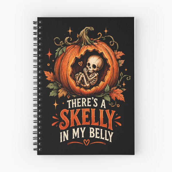Item preview, There's a Skelly In My Belly Halloween Pregnancy Mom Announcement designed and sold by LovelyEvaDesign.