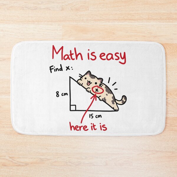 Item preview, Math Is Easy Funny Cat Math Meme designed and sold by MonkiFlipp.