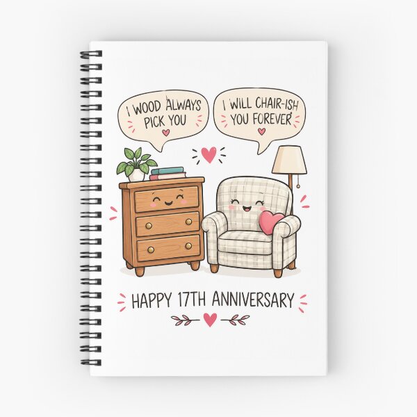 Item preview, Funny 17th Anniversary | Furniture Anniversary Card designed and sold by Aesthetic-Avenue.