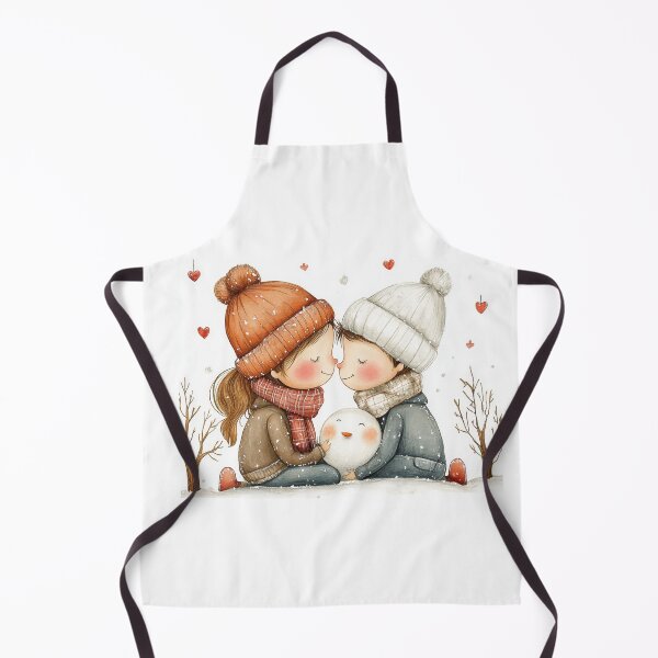 Item preview, Two joyous children embrace in a winter wonderland designed and sold by MiraCleAI.