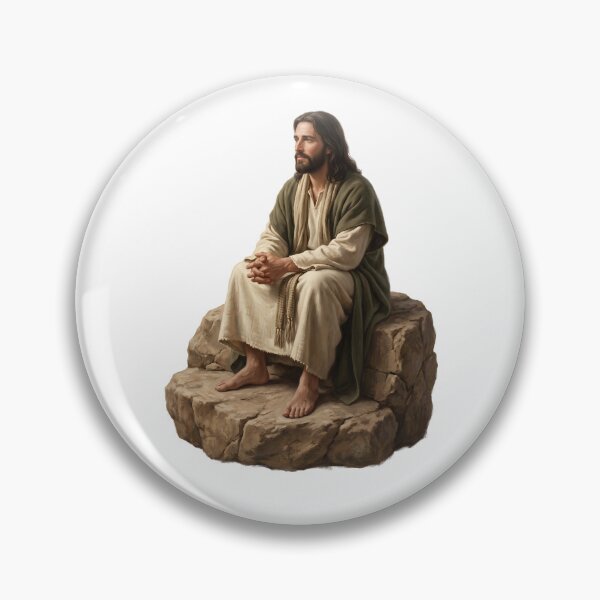 Item preview, Jesus Sitting on Rock Contemplation  designed and sold by stylishdzign.