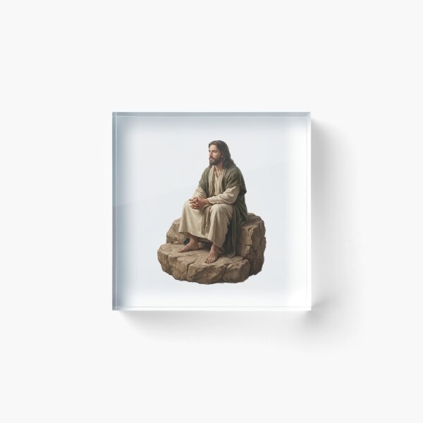 Item preview, Jesus Sitting on Rock Contemplation  designed and sold by stylishdzign.