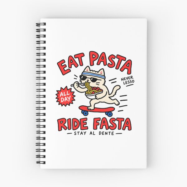 Item preview, Eat Pasta Ride Pasta Funny Cat designed and sold by MonkiFlipp.